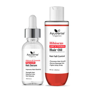 Ayuverse Organics Hibiscus Hair Oil Serum Combo
